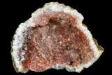 Hematite Quartz Crystal Geode Section - Morocco #109452-1